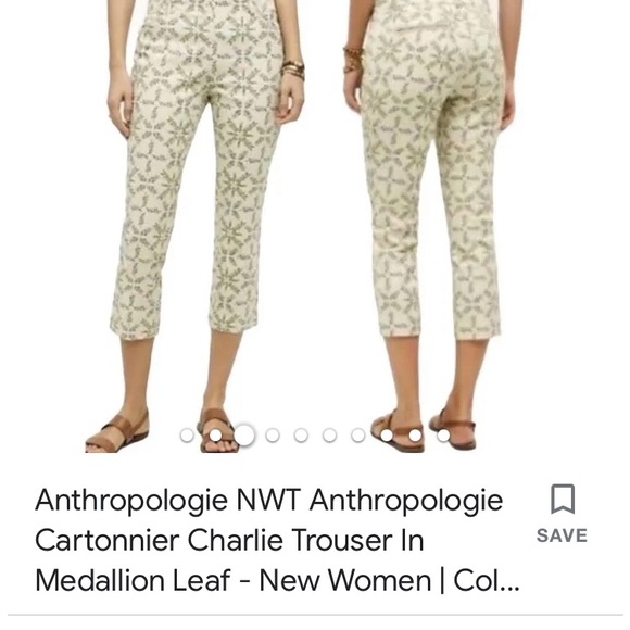 Cartonnier Charlie Trouser capris Size 4 botanical pattern - Picture 5 of 13